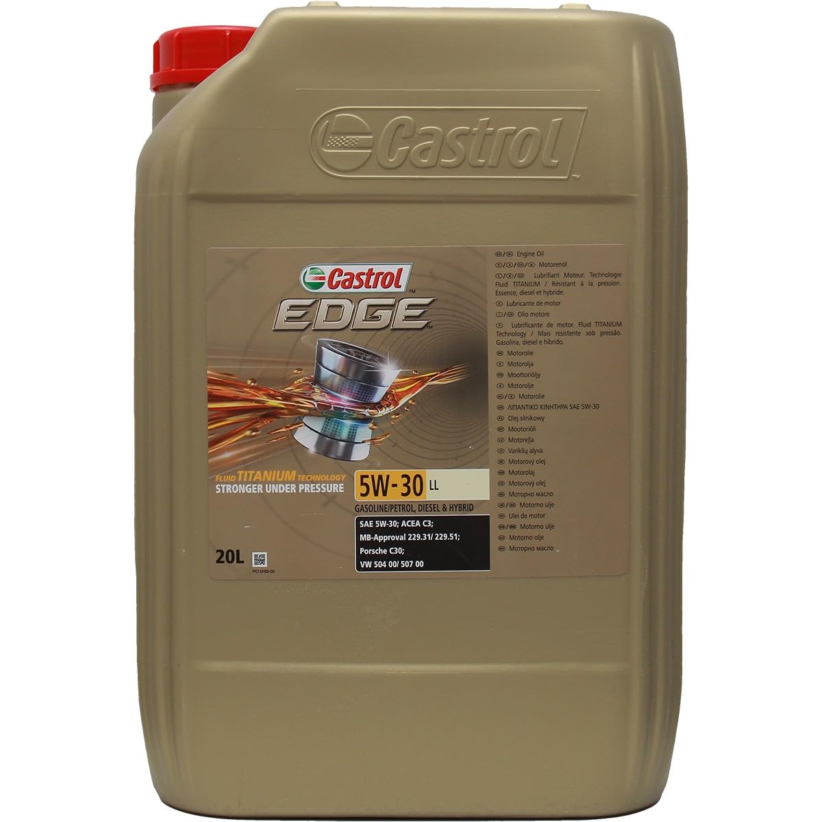 Castrol 1845033 15669D Motoröl Edge TI 5W-30 LL 5-Liter, Braun