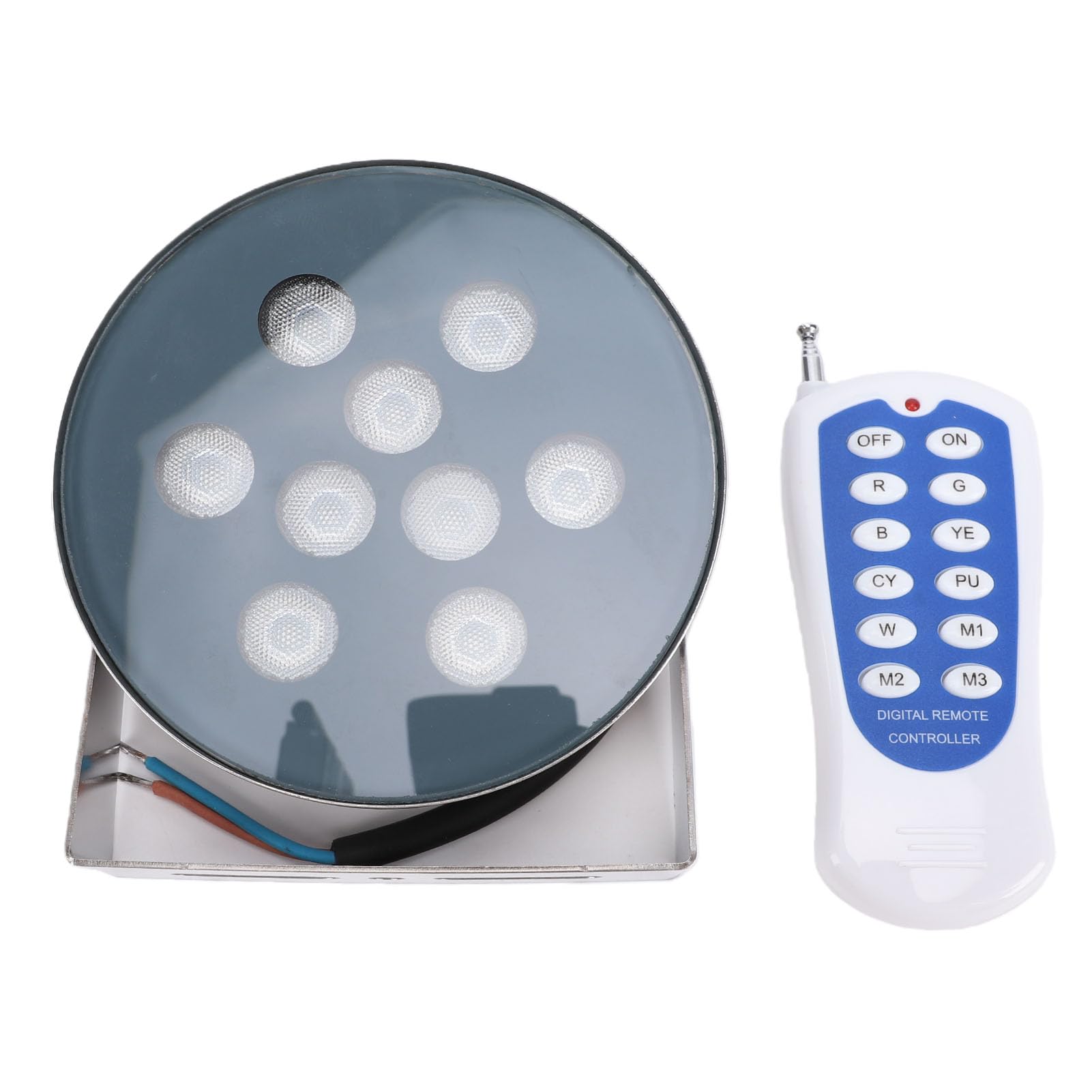 Fdit Luce Subacquea LED, Faretto per Laghetto in Acciaio Inox 12 Cm per