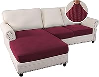 Vista 245 de H.VERSAILTEX 2025 New Sectional Couch Covers 8 Pieces Stretch Sofa Covers for Sectional Sofa Set Separate L Shaped Couch Cover for Both Left/Right