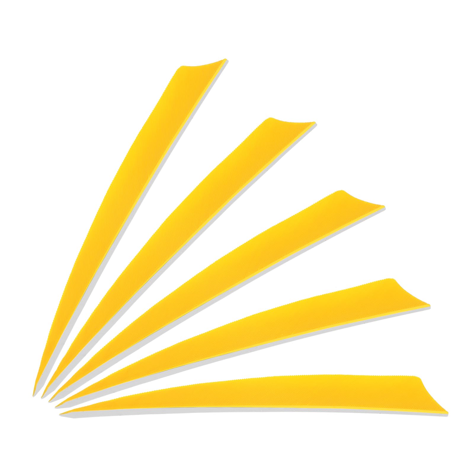 PATIKIL Arrows Vanes 5 Inch, 25 Pack Right Wing Arrow Feather Turkey Fletching Archery Accessories for DIY Target Shooting Hunting, Yellow