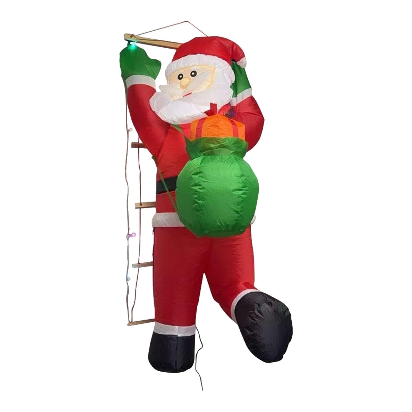 Décorations gonflables de Noël lumineuses pour illuminer une véranda sombre