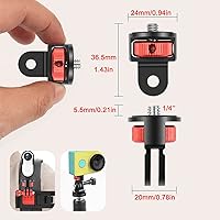 Vista 6 de Adaptador de montaje de trípode para accesorios Insta360 X5, adaptador de conversión de trípode de aleación de aluminio CNC con kit de tornillo