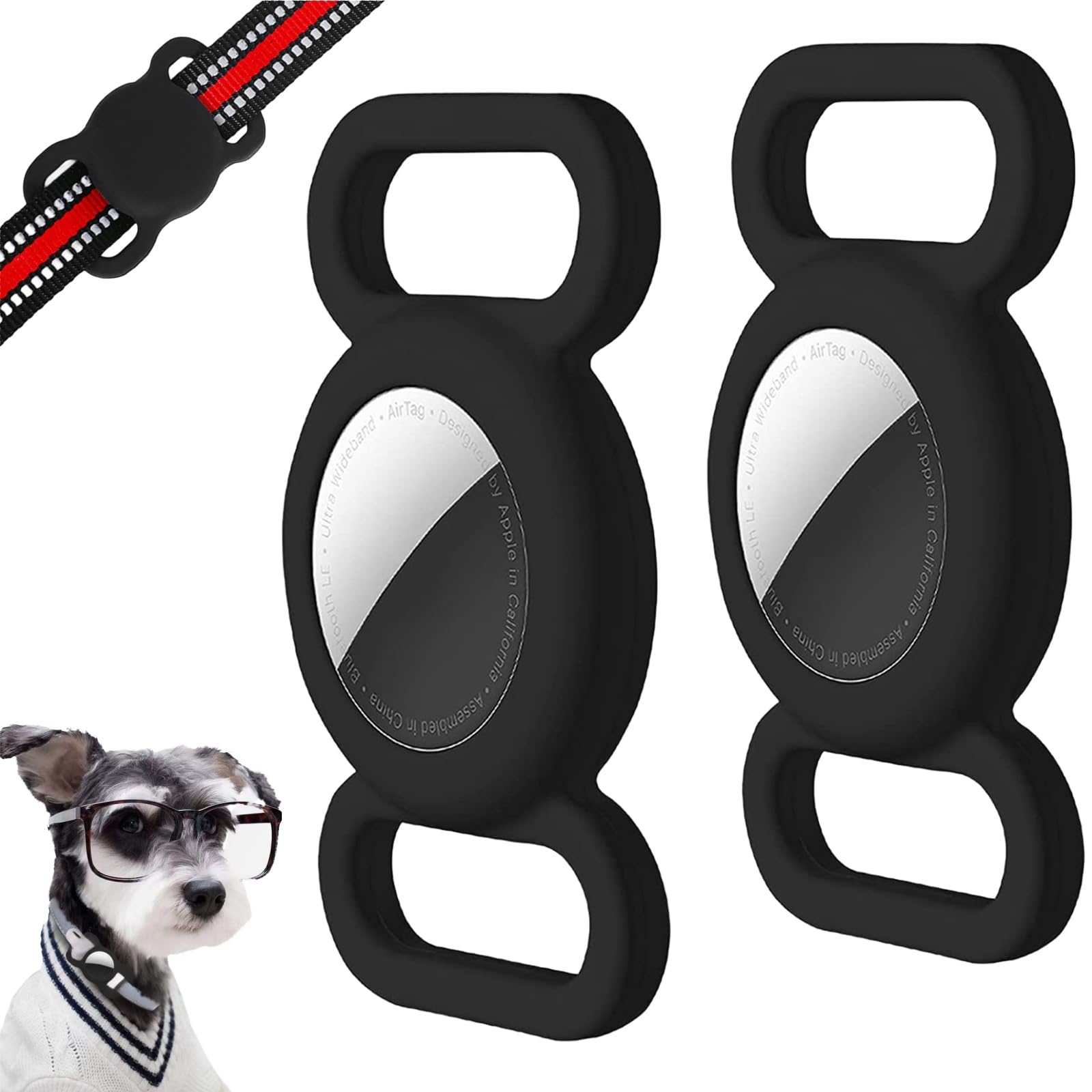 ZDL Airtag Cat Collar, Reflective GPS Lightweight Tracker Cat Collars with Airtag Case, Cat Collar, Tag Air Collar Cat, Airtag Cat Collar Holder, Quick Release, Waterproof Protective Case