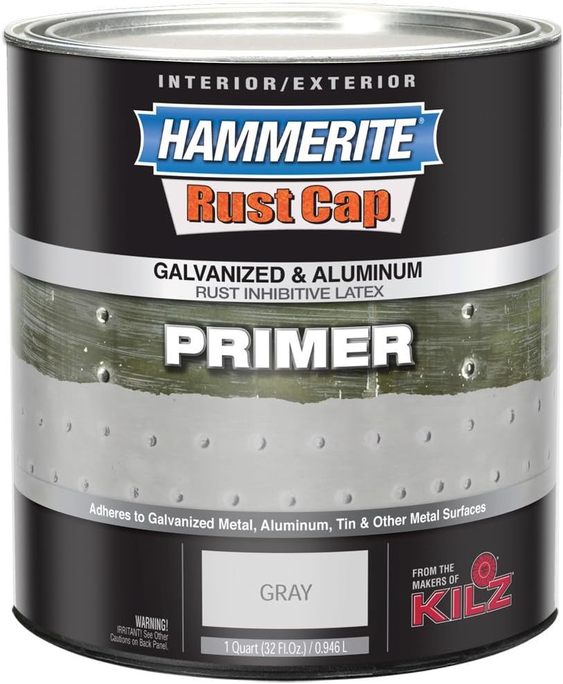 Hammerite 48300 Rust Cap Rust Preventative Paint Hammered Gray Primer 1