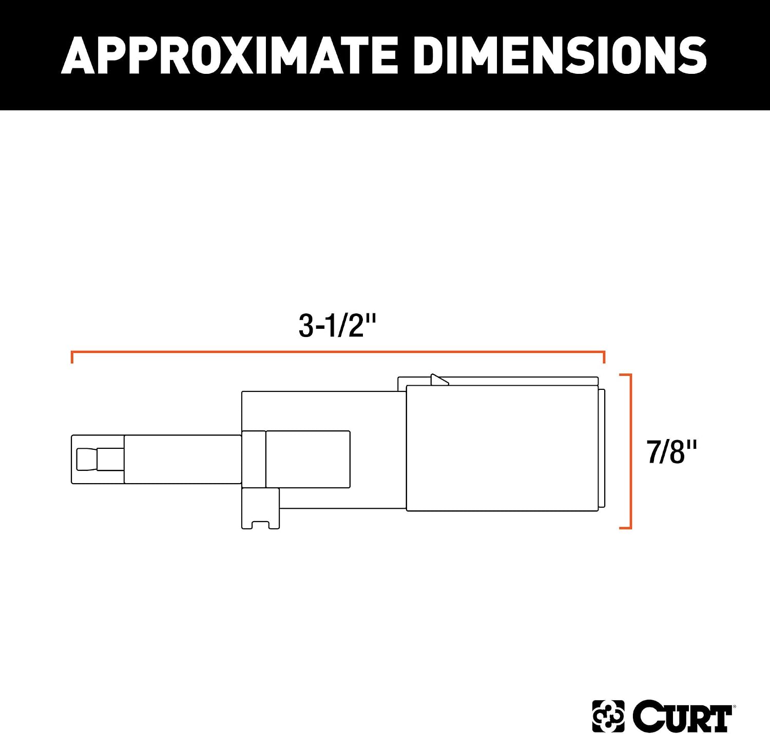 CURT 58414 4-Way Round Vehicle to 4-Way Flat Trailer Wiring Adapter