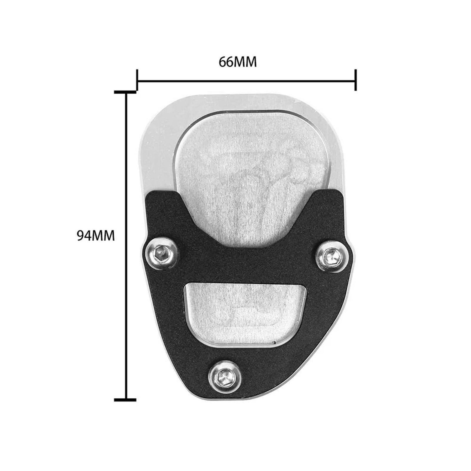 Rivestimenti Laterali Moto Cavalletto Cavalletto Laterale Piede Ingranditore Piastra di Estensione Pad per B&MW per T Racer per Scrambler 2017-2023(Argento)