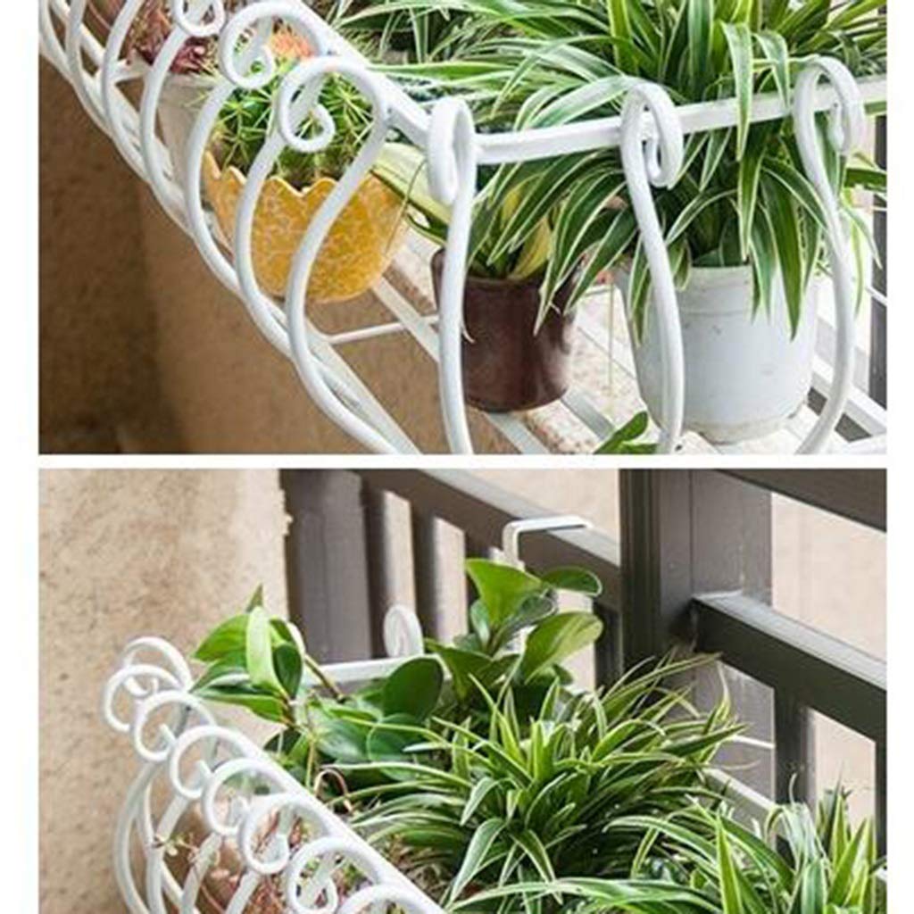 ✦バルコニー ハンギングプランター フラワースタンド 植木鉢 ホワイト Amazon.co.jp: ガーデニング バルコニーの窓枠の手すりの白い花の