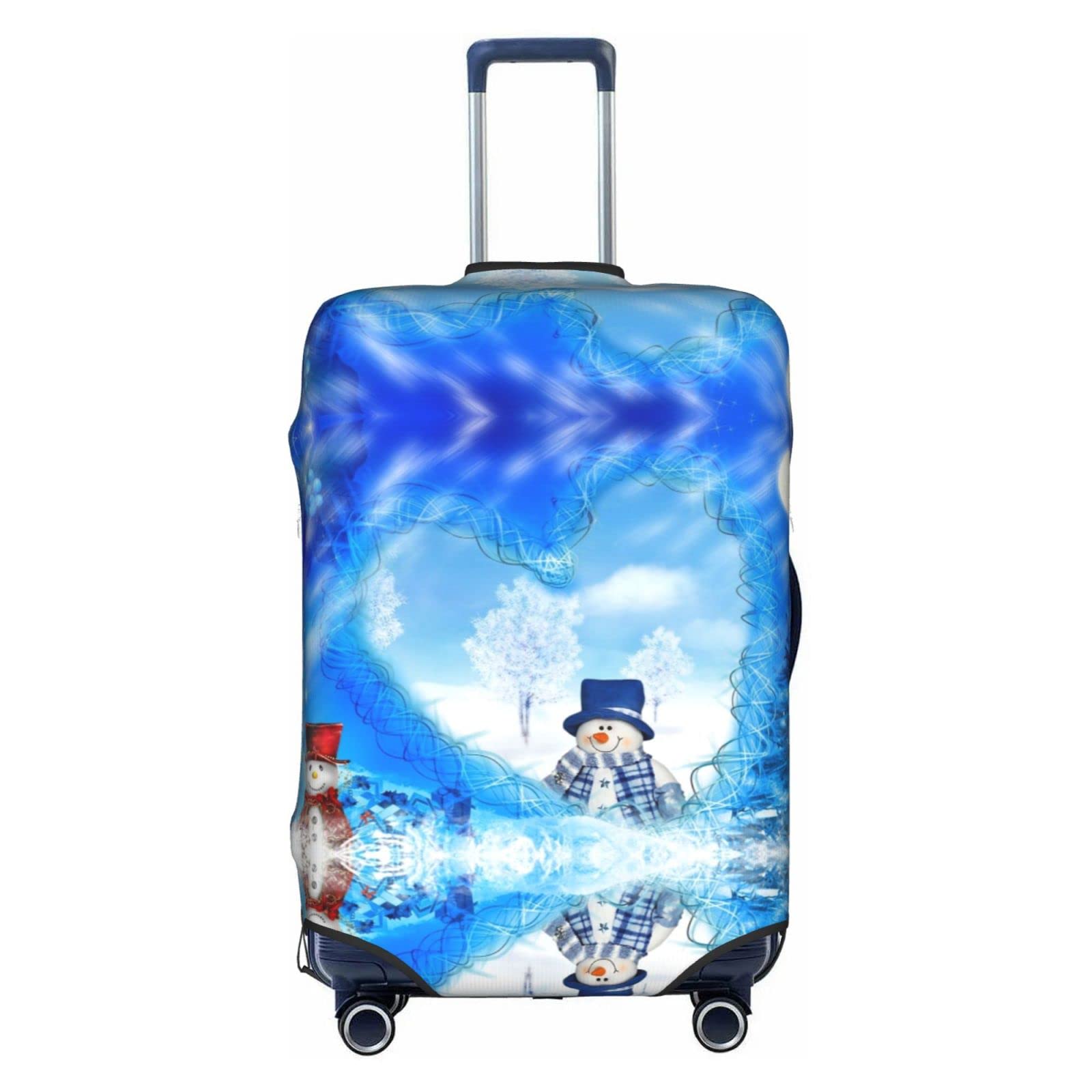 Housse de valise bonhomme de neige lavable protège bagage contre salissures soute