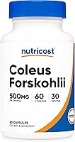 Vista 1 de Nutricost Coleus Forskohlii 500 mg, 60 cápsulas - Fórmula de máxima resistencia