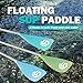 rillrun SUP Paddle - Paddle Board Paddle 4 Piece Stand Up Paddleboard Paddles Lightweight Floating Kayak Paddle - Light Blue - Light Green - Lake Green