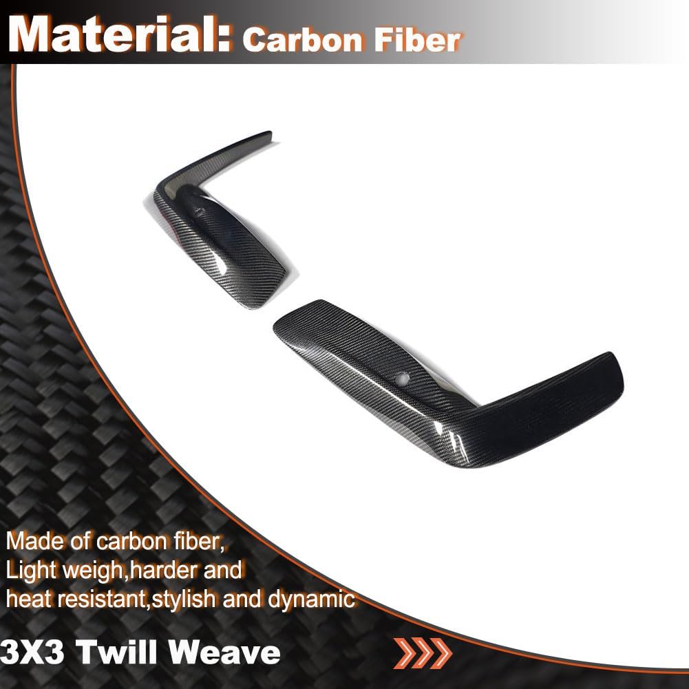 Carbon Fiber Front Bumper Vent Canard Compatible with BMW M8 F91 F92 F93 2019-2024 Fog Lamp Fin Fender Front Splitter Air Vent Cover