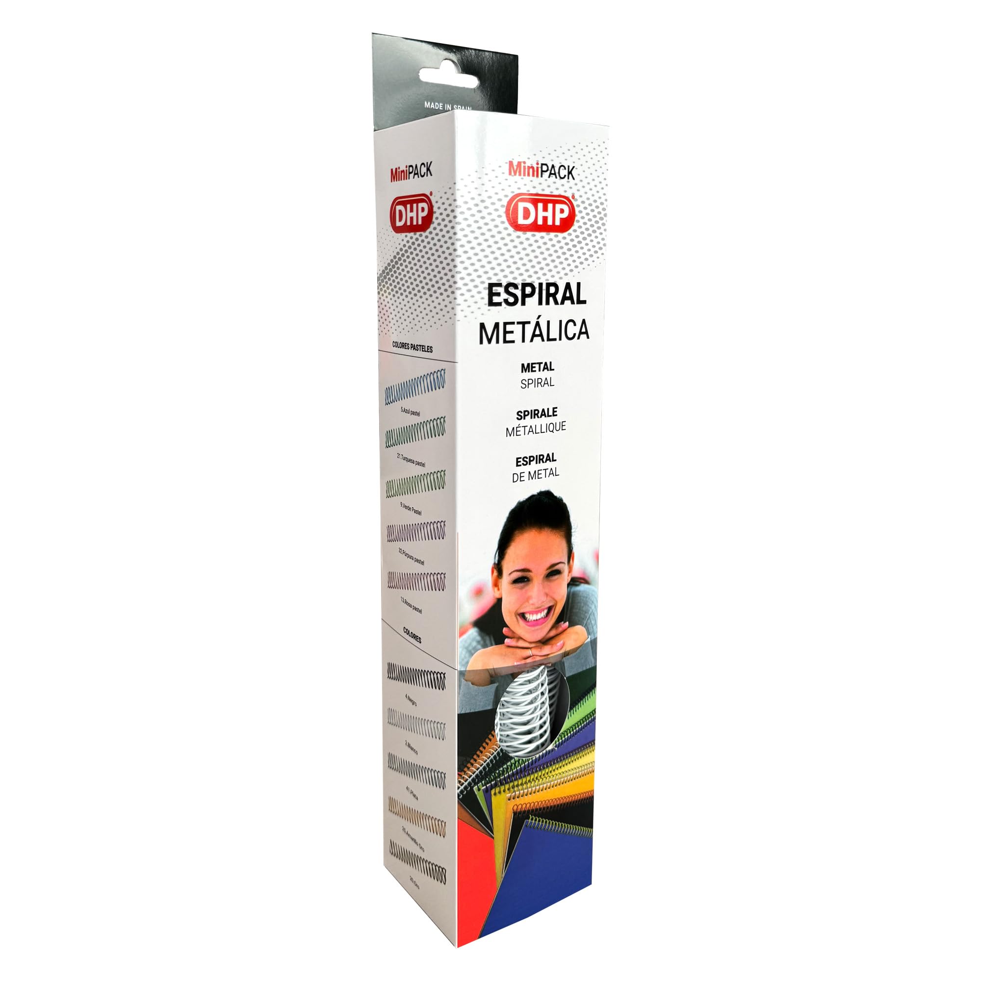 DHP - Metallspirale zum Binden, Schritt 5:1, 20 mm, weiß, Box mit 25 Stück