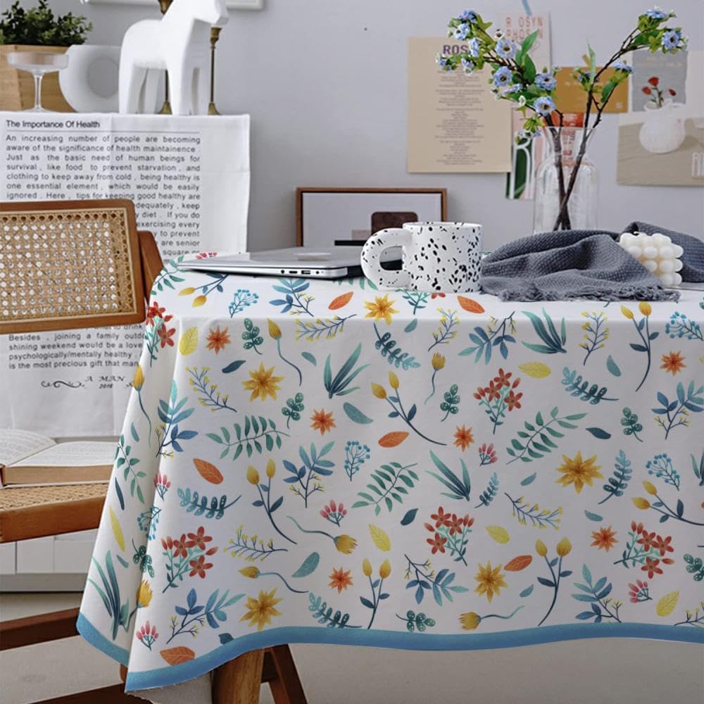 Nappe de fleurs sauvages rectangulaire réutilisable pour protéger et embellir votre table