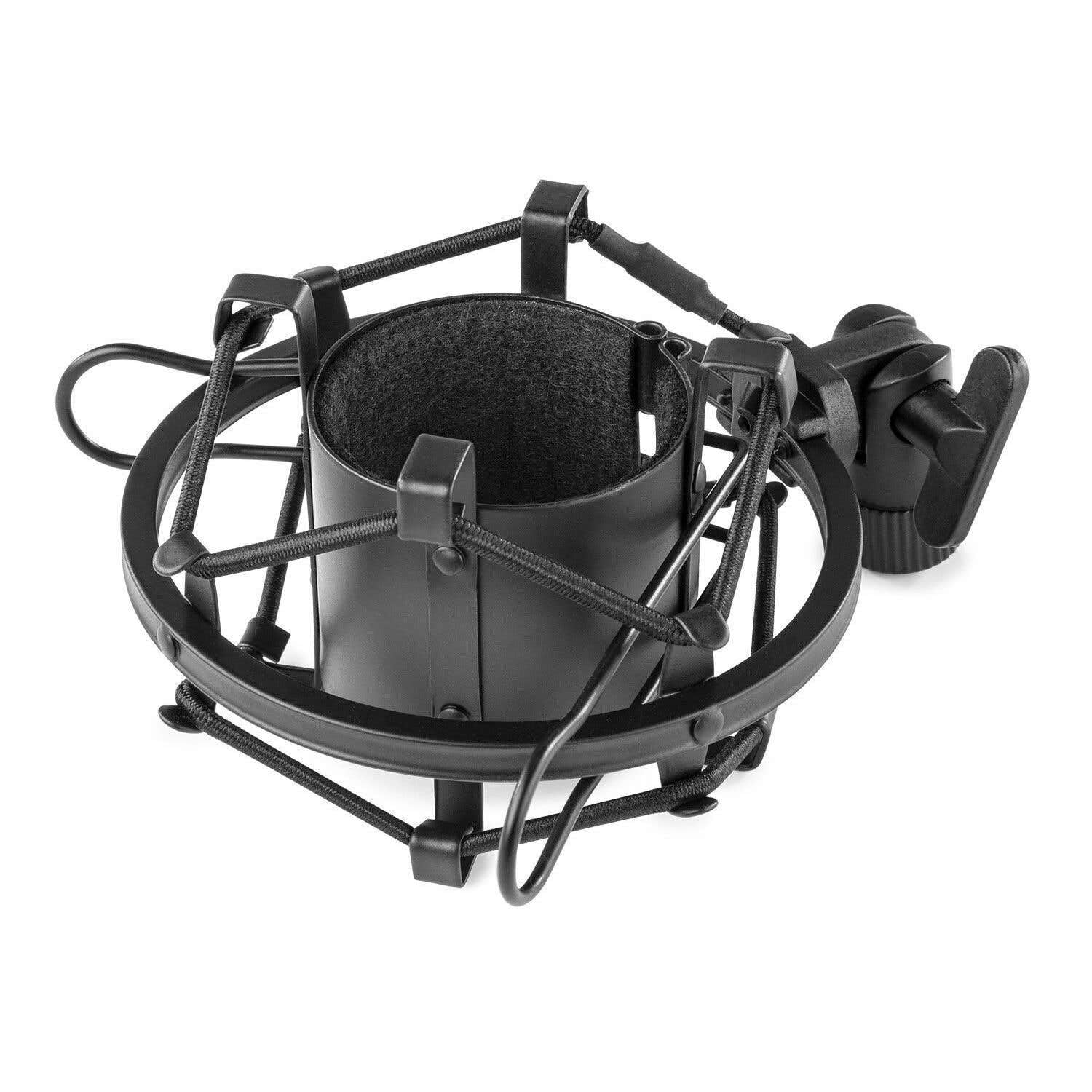 VONYX CMS400 Microphone de Studio Argenté - Ensemble Microphone à Condensateur avec Bras Réglable et Filtre Anti-Pop, Alimentation Fantôme 48 Volts, Connexion Directe à Un Ordinateur (Jack 3,5mm)