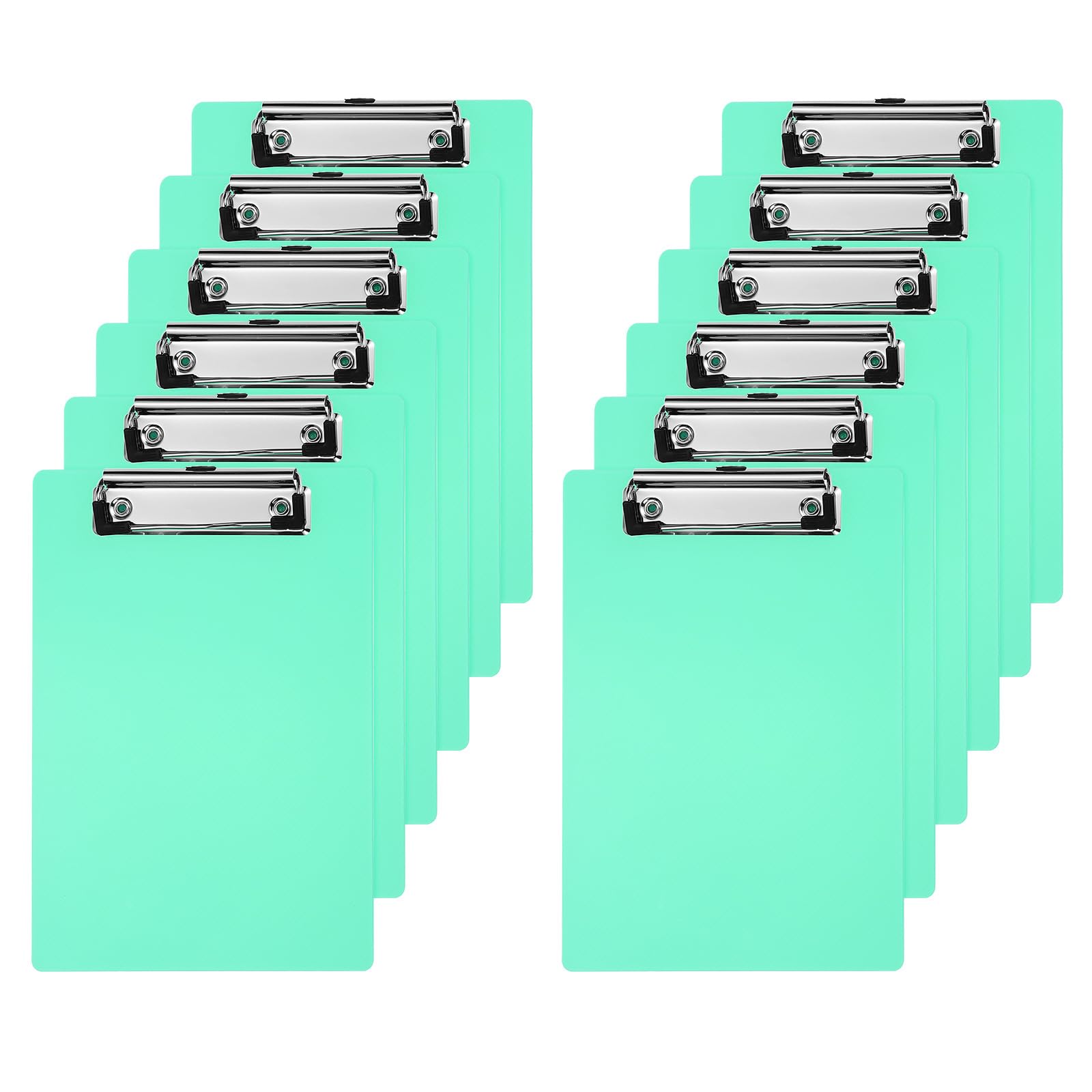 PATIKIL 6" x 9" Plastic Clear Hanging Clipboard A5 Transparent Clipboard Size 6.3" x 9" with Low Profile Metal Clip for Office Meeting Classroom Home,