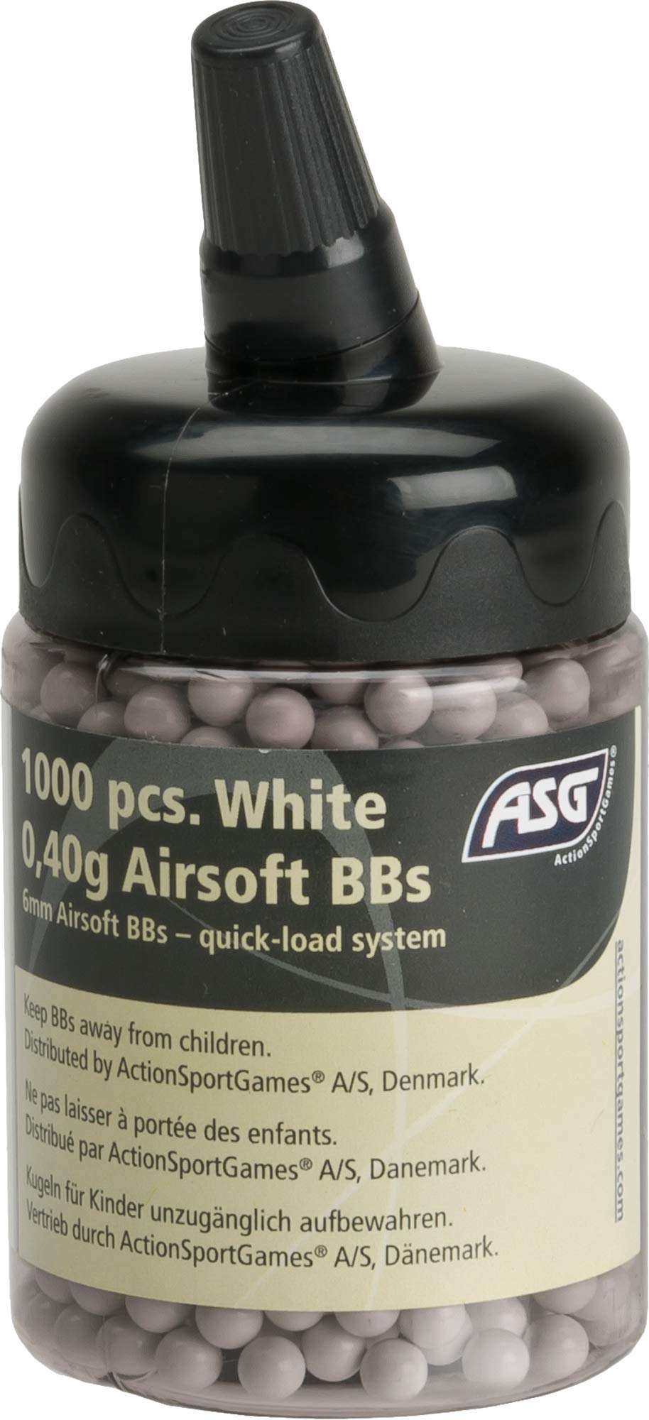 Evike Airsoft - Precision .40 6mm Airsoft BBS by ASG - White (1000 Rounds)