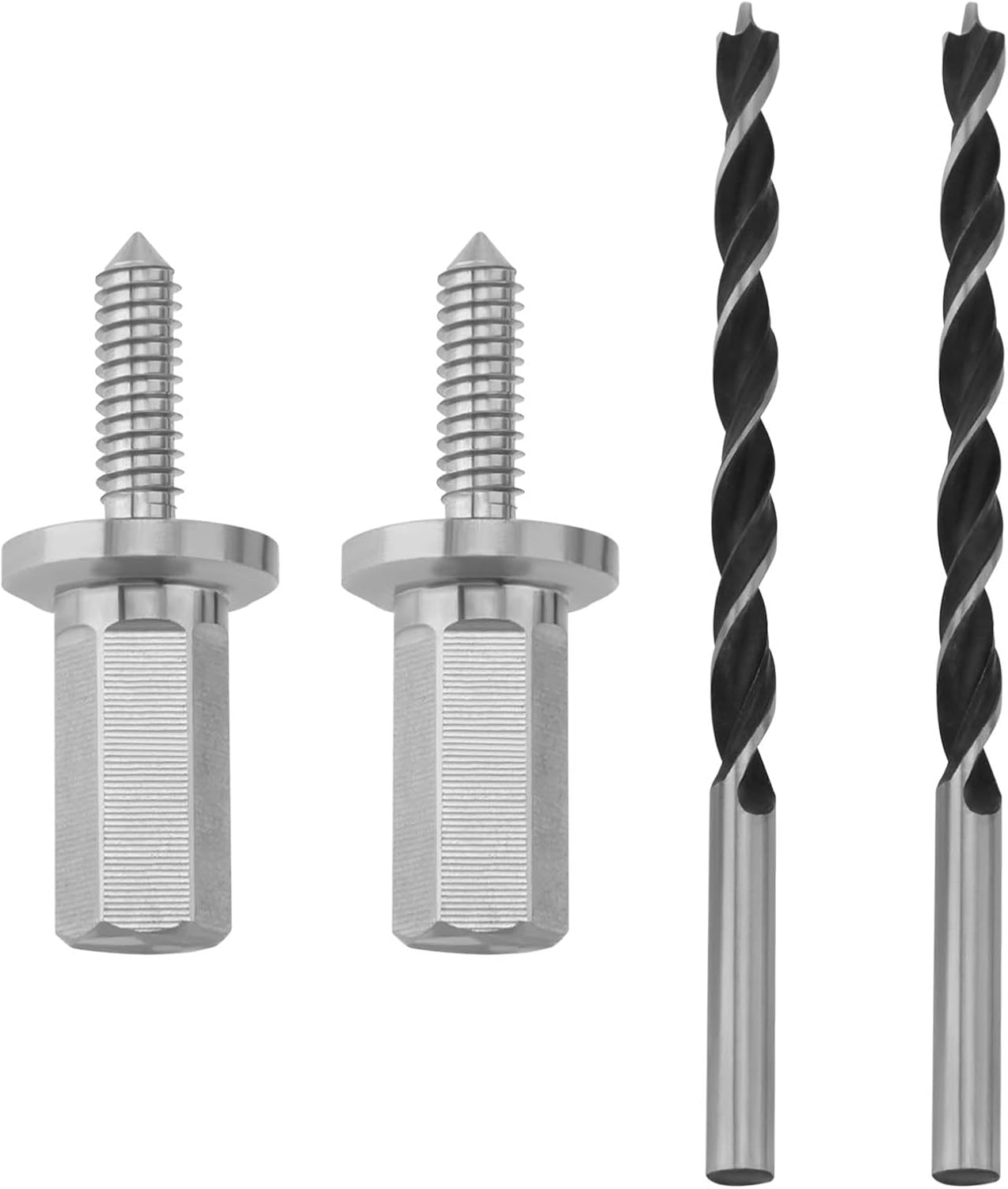 2 Pieces Stainless Steel Dowel Maker Accessories for Electric Drill Dowel Pin Setscrews Round Rod Auxiliary Tool (Silver)