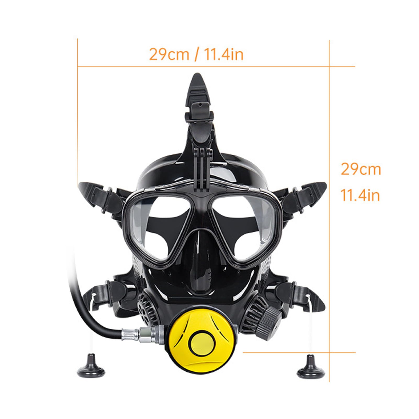 DIDEEP Mini Tanque de Buceo Portátil de 1 Litro con Gafas de Buceo de Cara Completa, Vista Amplia de 180° para Entusiastas de la Exploración Submarina y el Snorkel