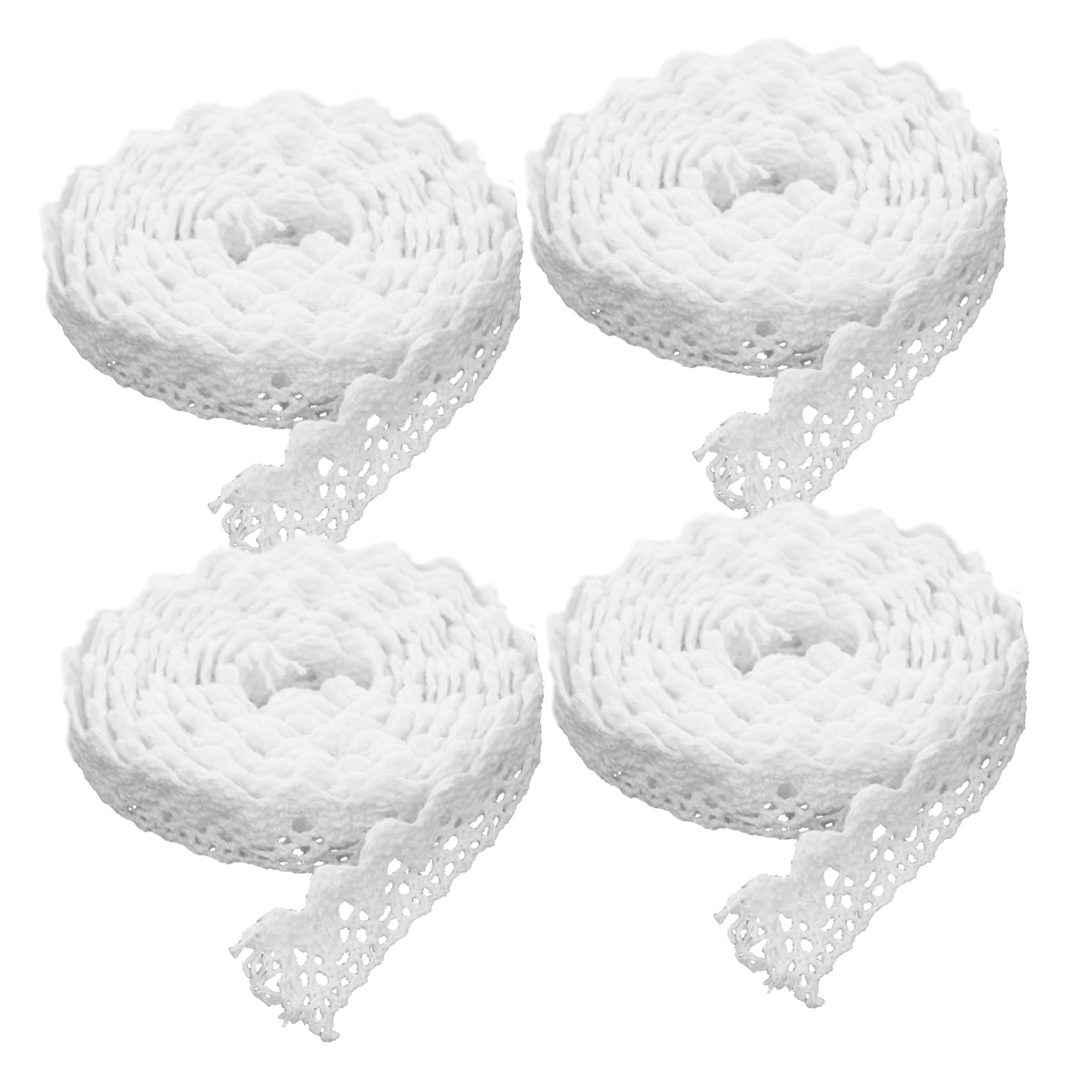 FRCOLOR 5rouleaux Rubans de Dentelle Tissu Galons Décoratifs pour Loisirs Créatifs Décoration de Mariage et Fêtes