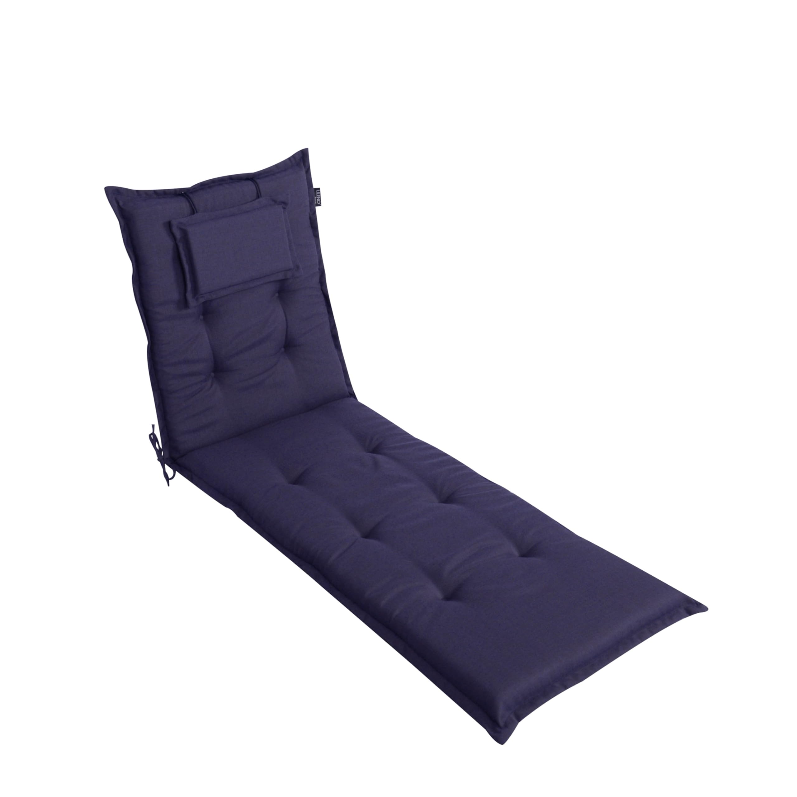LILENO HOME Sonnenliege Auflage als [1er Set - Rollliege] in Dunkelblau | Gartenliegen Auflage perfekt für Strandliege - Polster Auflage für Gartenliege (188x60x8cm) MAR