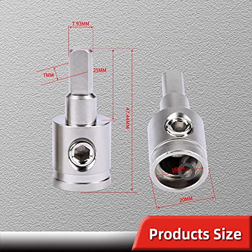 1/0 Gauge To 4 Gauge Wire Reducer (2Pairs) Car Audio Power/Ground Amp Input Reducer Adapter With Awg 1/0-3/8Inch Battery Terminal Connectors And Heat Shrink Tube #TOP4