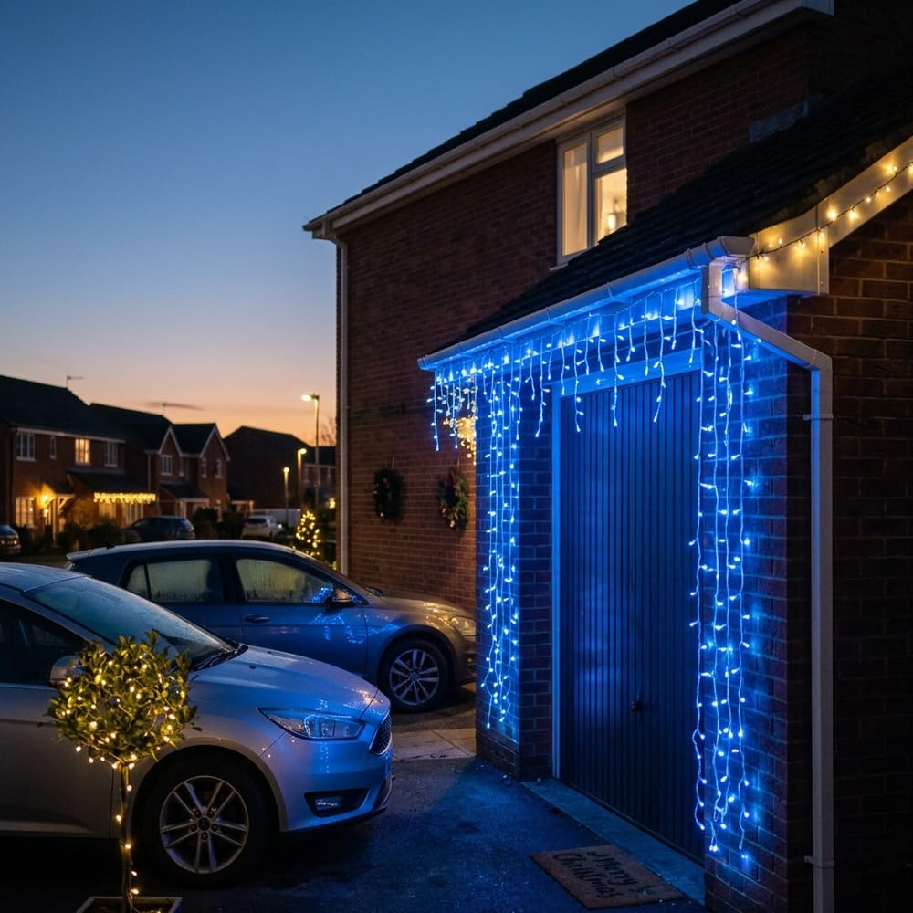 [2 Stück] Outdoor Solar Lichterketten, 66ft 200 LED wasserdichte Lichterketten mit Kupferdraht 8 Modi für DIY Hochzeitsfeier Patio(Warmweiß)