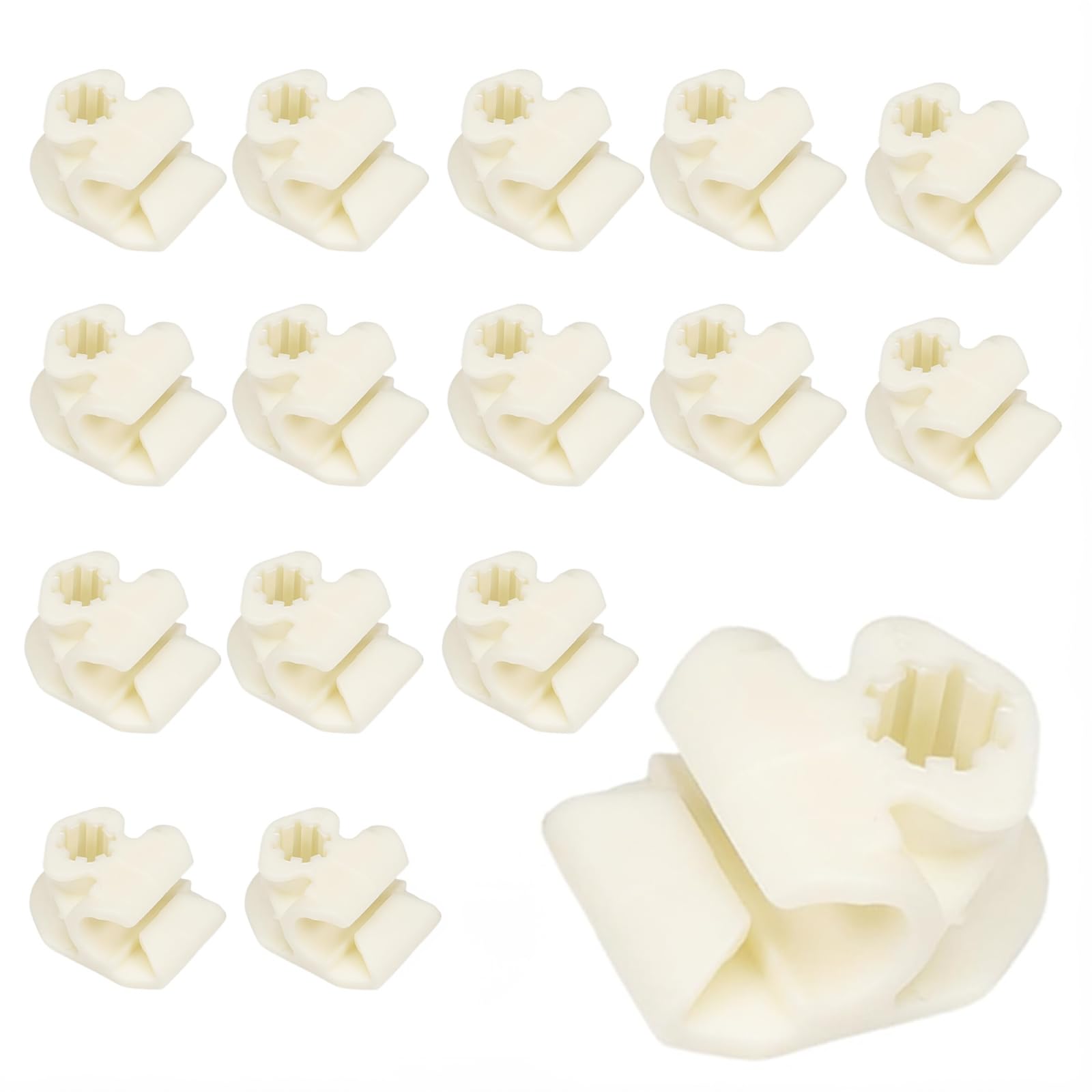 Cvasnf Milky Pack Of 16 Brake Line Clips, Brake Hose Attachments, Brake Hose Holder, Brake Hose Clip, 5Q0611797b For Vw Mk4 Golf X6 Tdi Gti V5 V6 R32