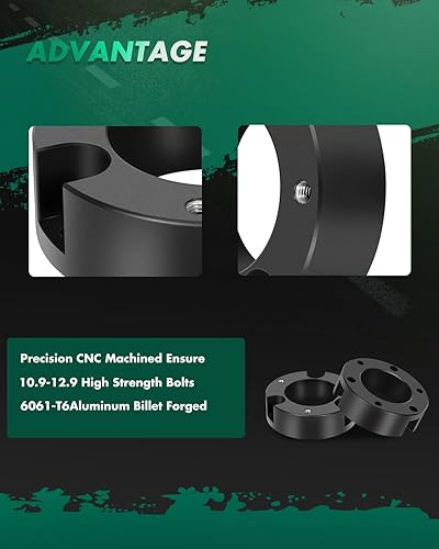 Miniatura 3 de SCITOO Elevadores de 2.5 pulgadas Kit de elevación de nivelación delantera de 2.5 pulgadas para Toyota 2003-2018 Espaciador de puntal de elevación