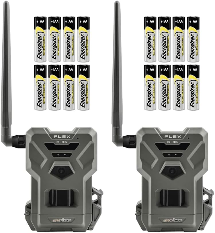 SPYPOINT Flex G36 Twin Pack Cellular Trail Camera, 36MP Photos and