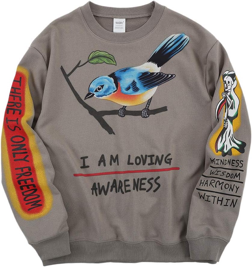 Men's Fleece Crewneck Sweatshirt Holy Kanye Sweatshirt Long Sleeve Pullover Sweatshirt Hoodie