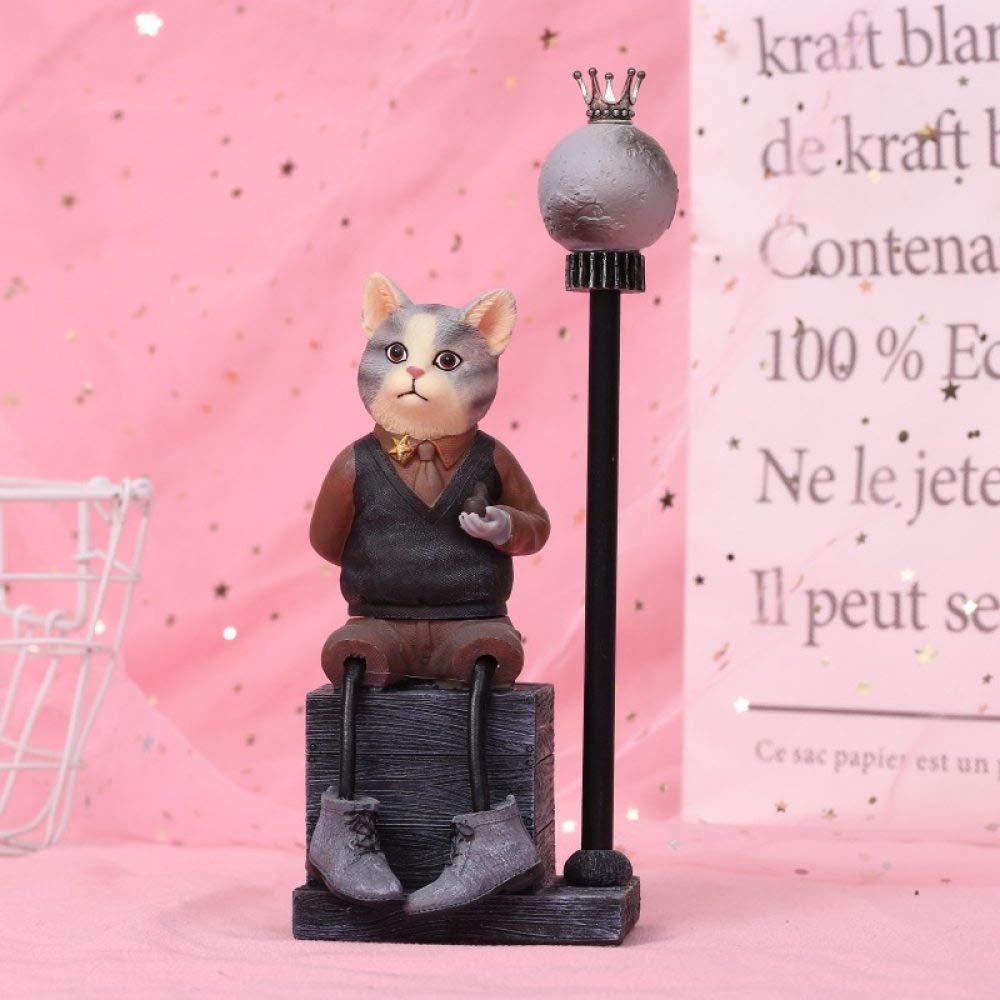 Statue de chat mignon en résine pour la décoration de table de bureau