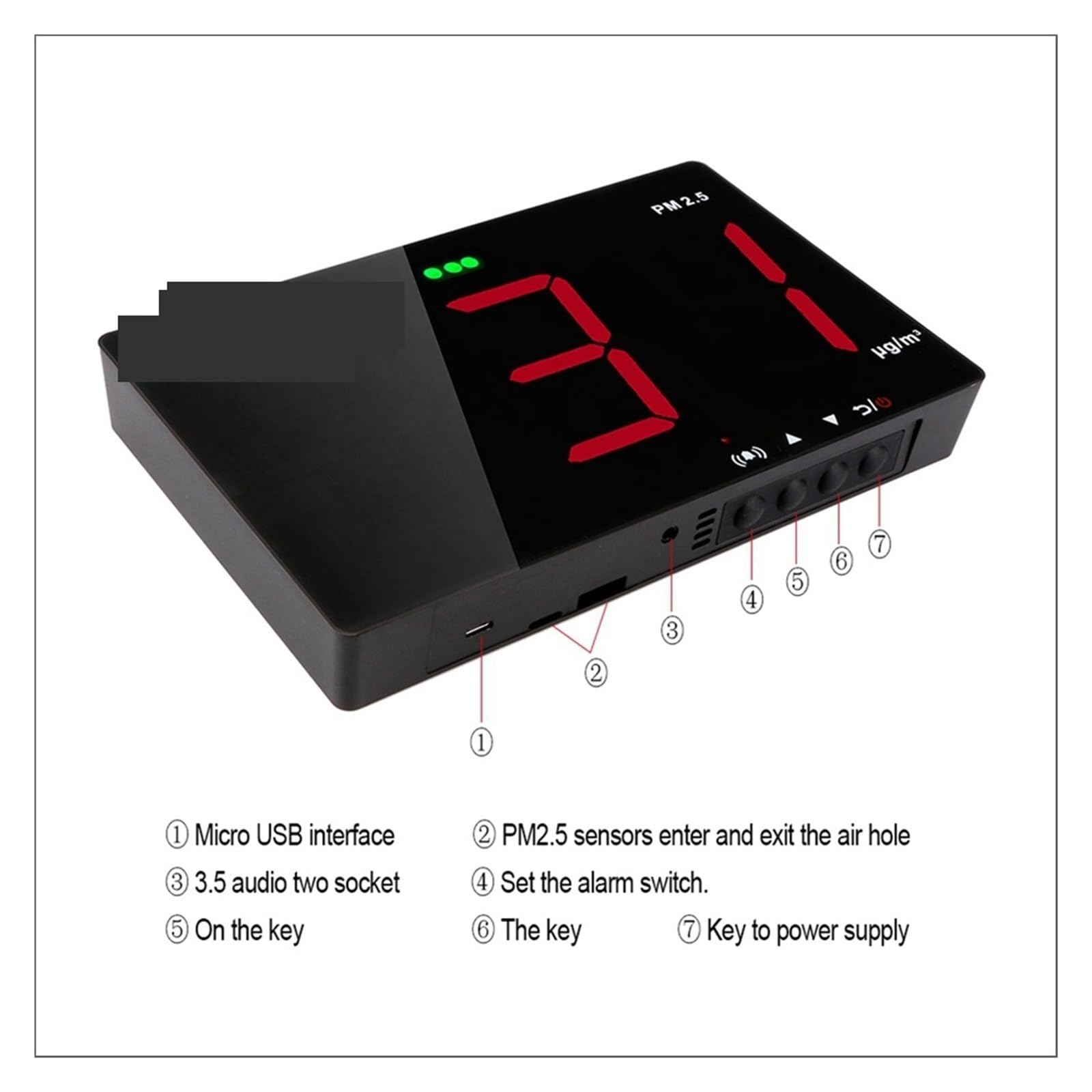 Monitor jakości powietrza, Analizatory gazu Detektor Monitor jakości powietrza PM2.5 na ścianie Miernik CO2 Czujnik PM 2. Combustible Smart Sensor do domu