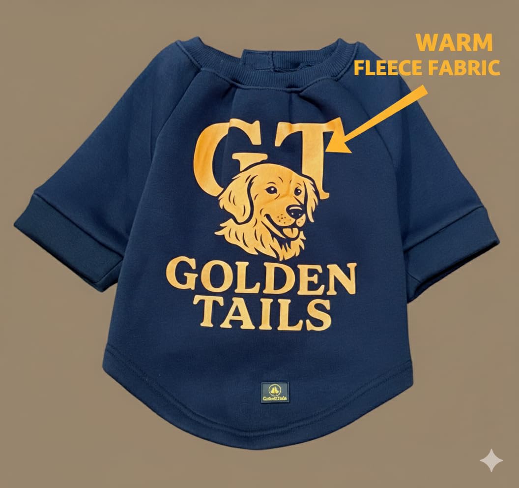 Golden Tails Pet Sweatshirt, Winter Fleece Sweater for Dogs and Cats, XXL, 22 Inch, Blue 3