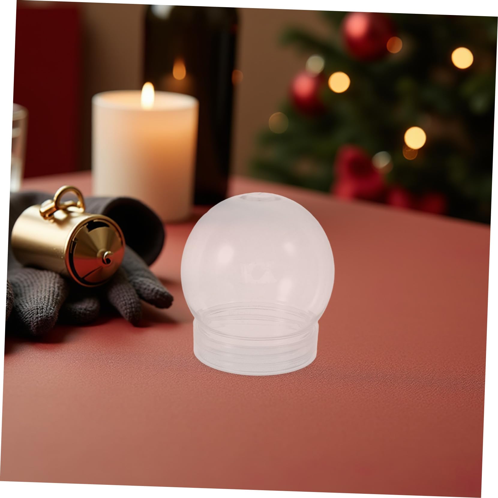 Ipetboom 24 Piezas Bolas de Agua Transparentes de Plástico para Manualidades DIY Artificial de Agua Redondo de Accesorio para Decoración Navideña Material Práctico y Duradero para Proyectos