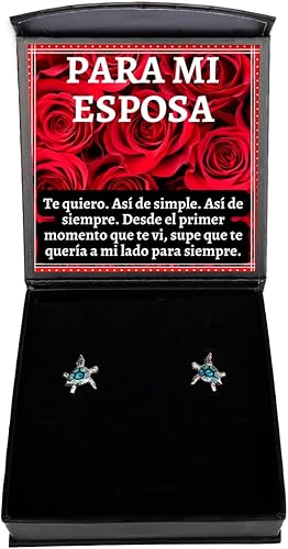 Regalo de San Valentín - Desde que me dijiste Te amo, mi Corazon Más tarde, joyeria para enamoradas o Mujeres - Aretes de Tortuga