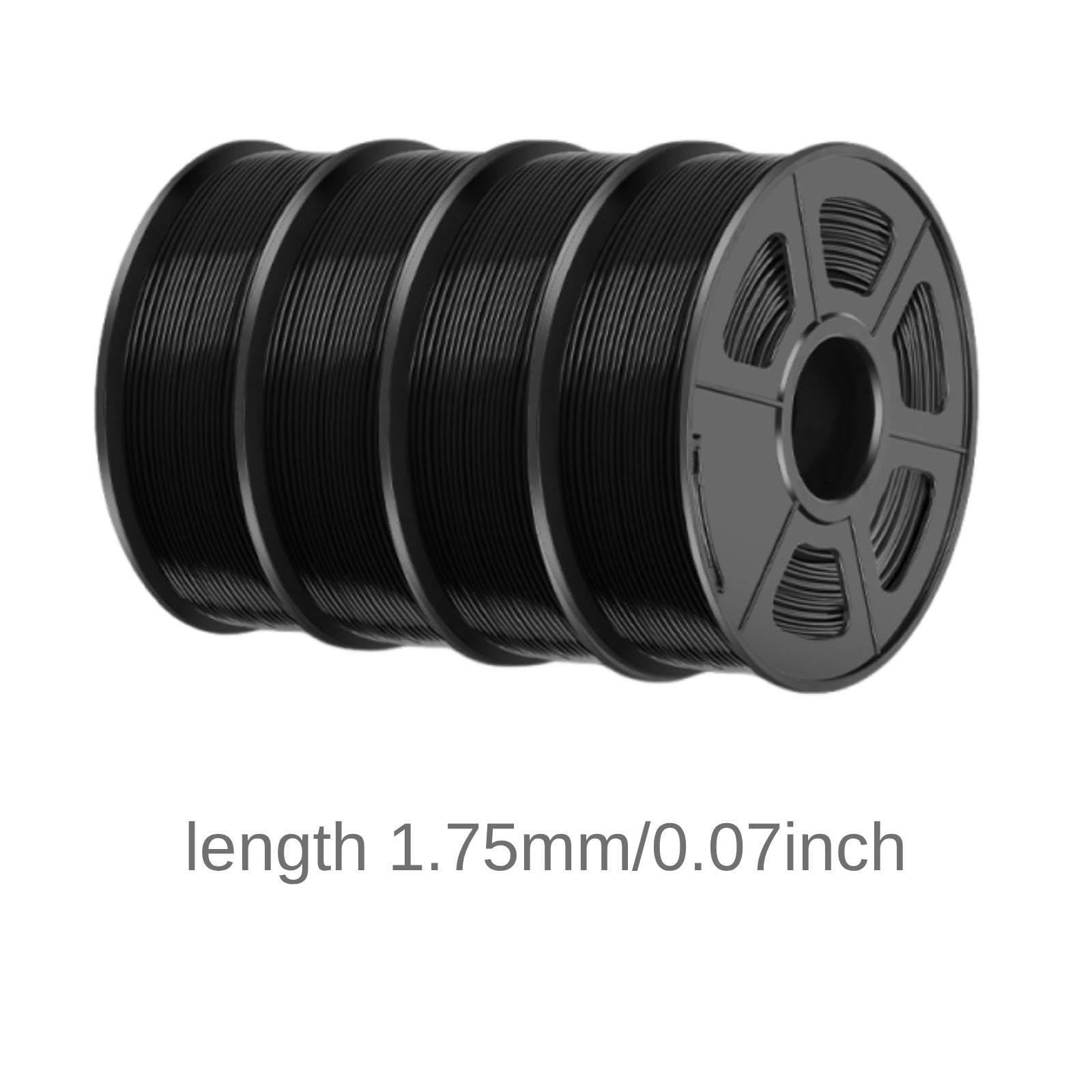 Qianly 4 para Impresora 3D, Material para Impresora 3D, Accesorio Universal Profesional Calidad, Suministros impresión Resistentes, Negro