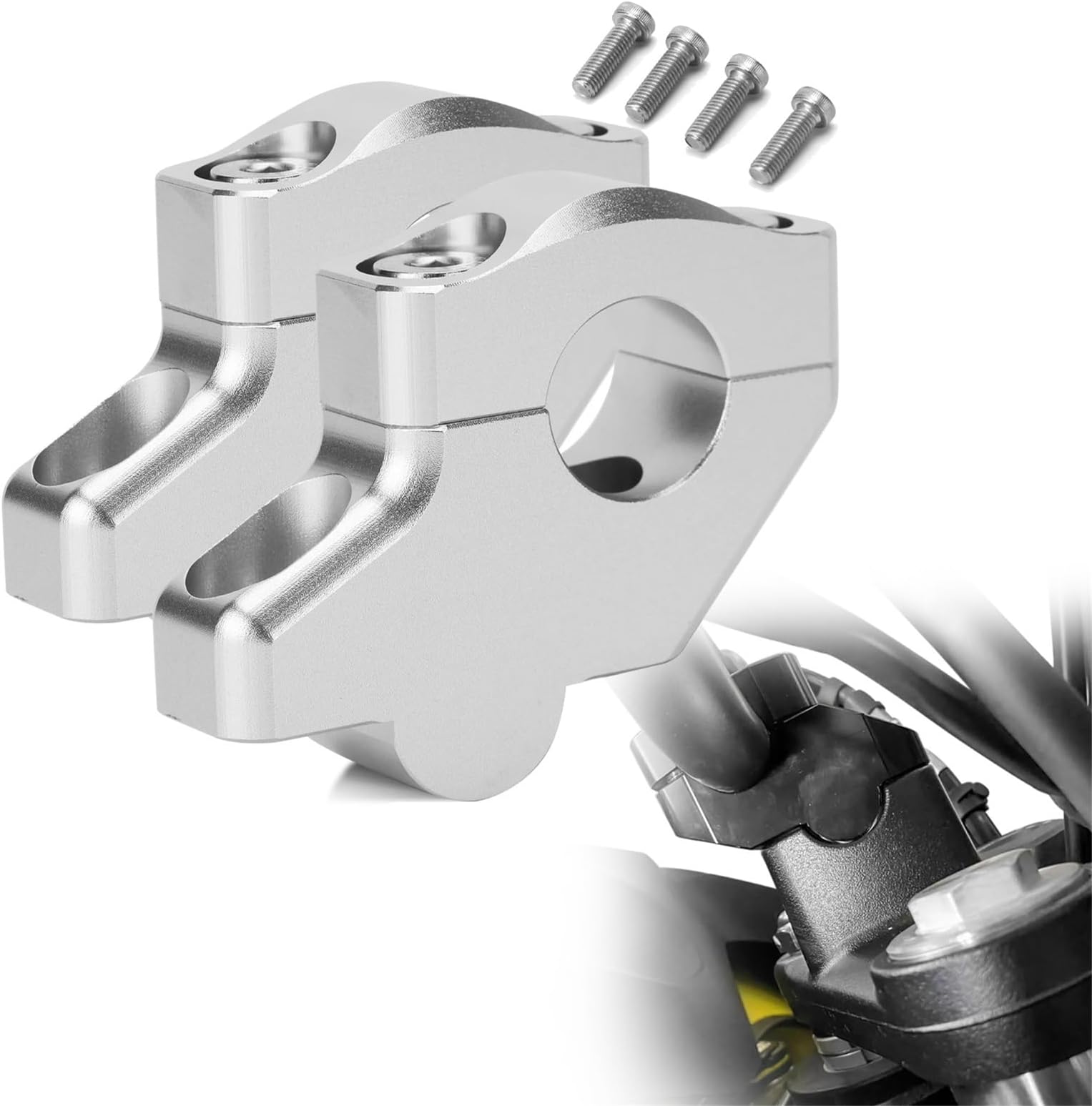 Motorcycle 22mm 7/8" Handle Bar Mount Risers Offset Extend Raised Accessory For Suzuki V-Strom 250 650 DL650 1000 DL1000
