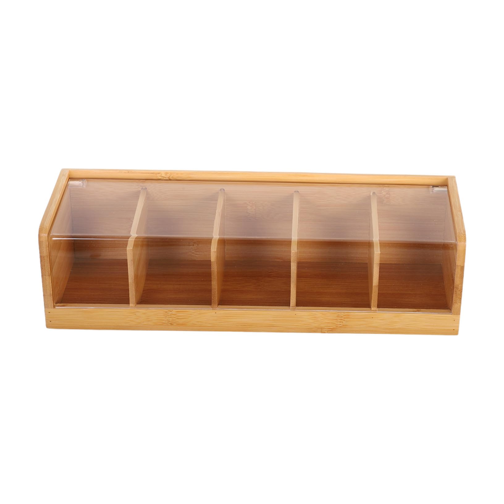 Tea Organizer Box Fächer mit Deckel Luftdicht Versiegelt zur Frischebewahrung Transparenter Staubschutz Stilvolles Design für Küche und Wohnzimmer Vielseitiger