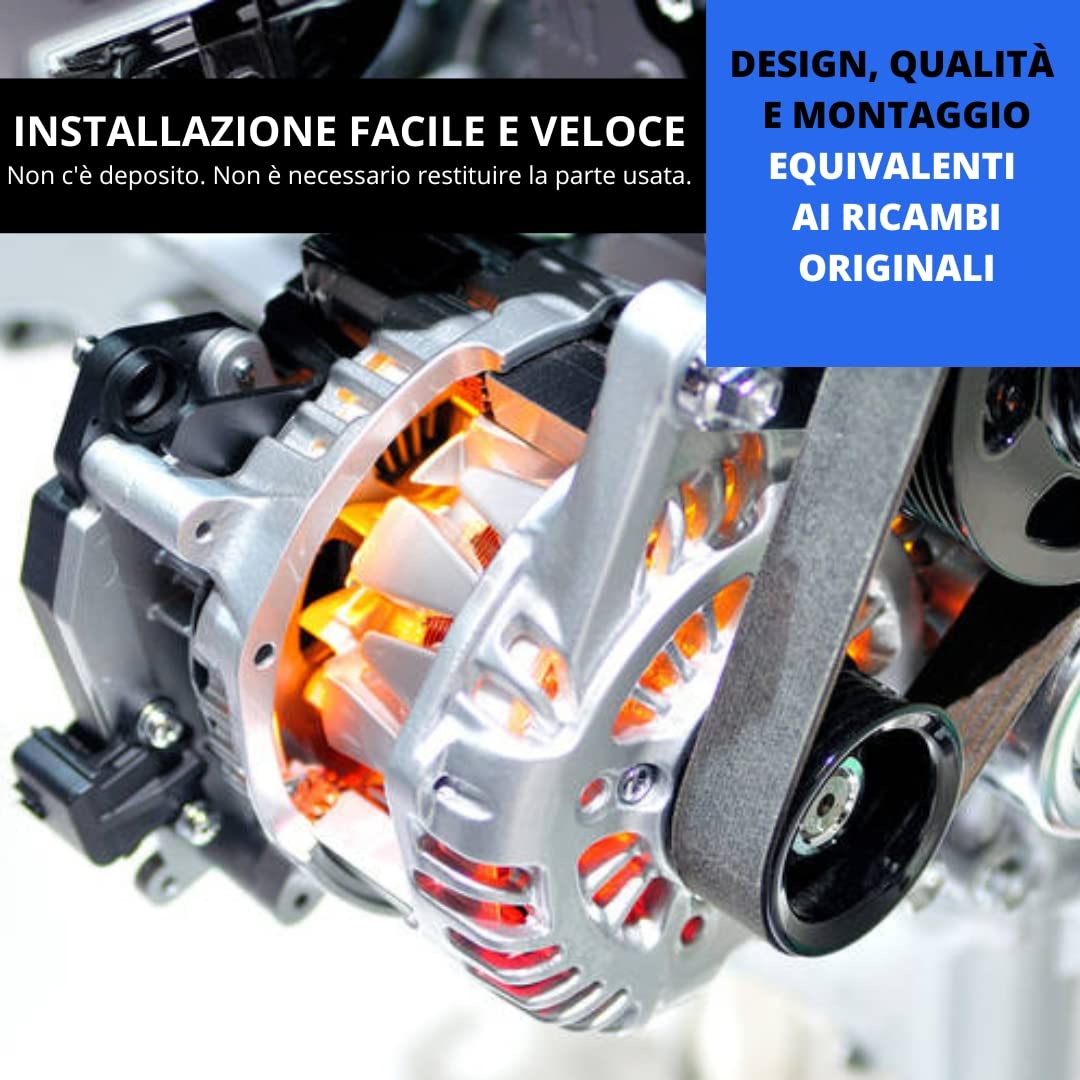 TT11629 PRO Alternatore per auto 12V, alternatore 75A. Compatibile con FIAT, ALFA ROMEO, FORD, ABARTH. Eccellente rapporto qualità-prezzo. Installazione facile e garanzia.