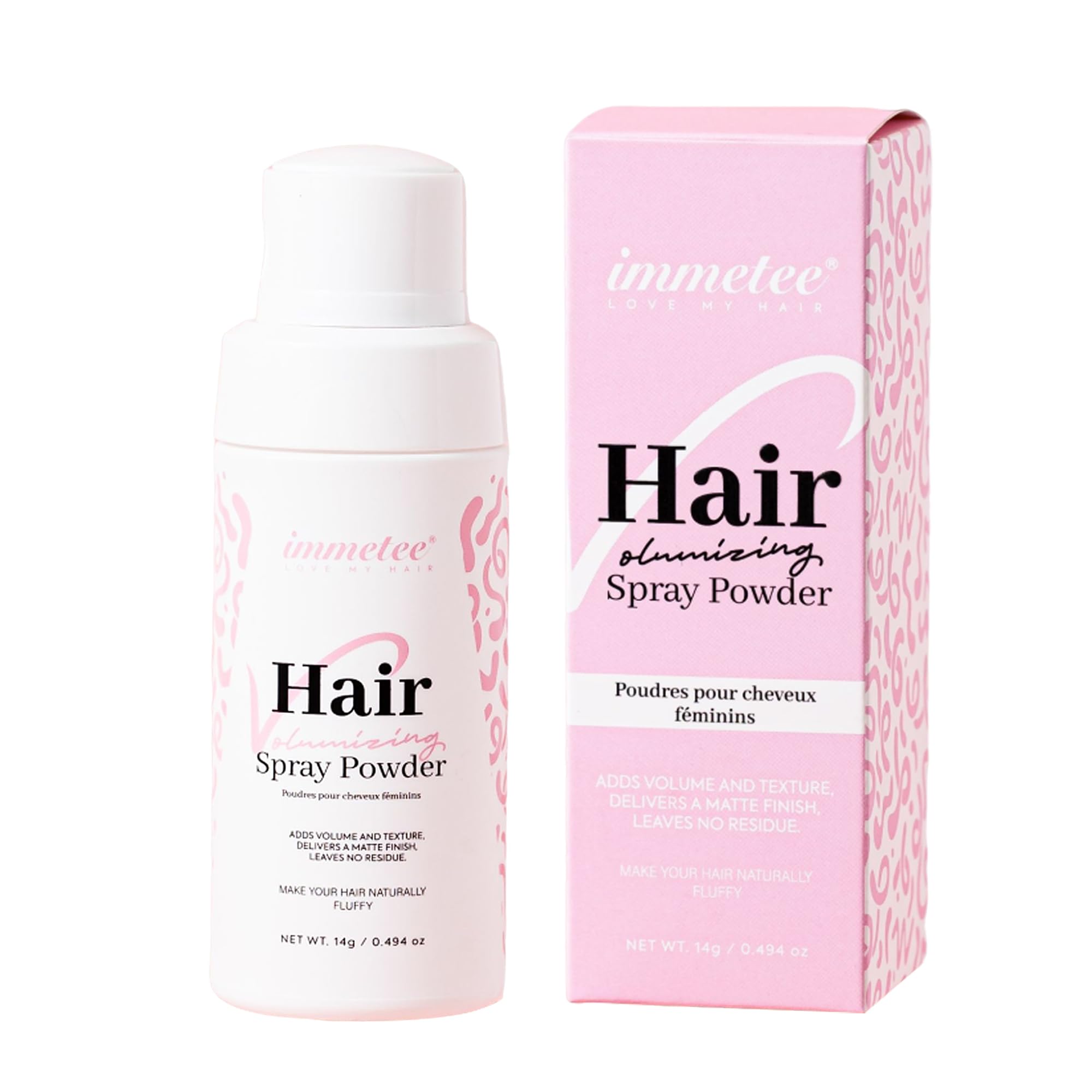 immetee Texture Powder, Volumizing Powder for Hair Volume & Texture, Opaque Effect & Natural Finish, Hair Volume Spray Root Lifting Powders 14g