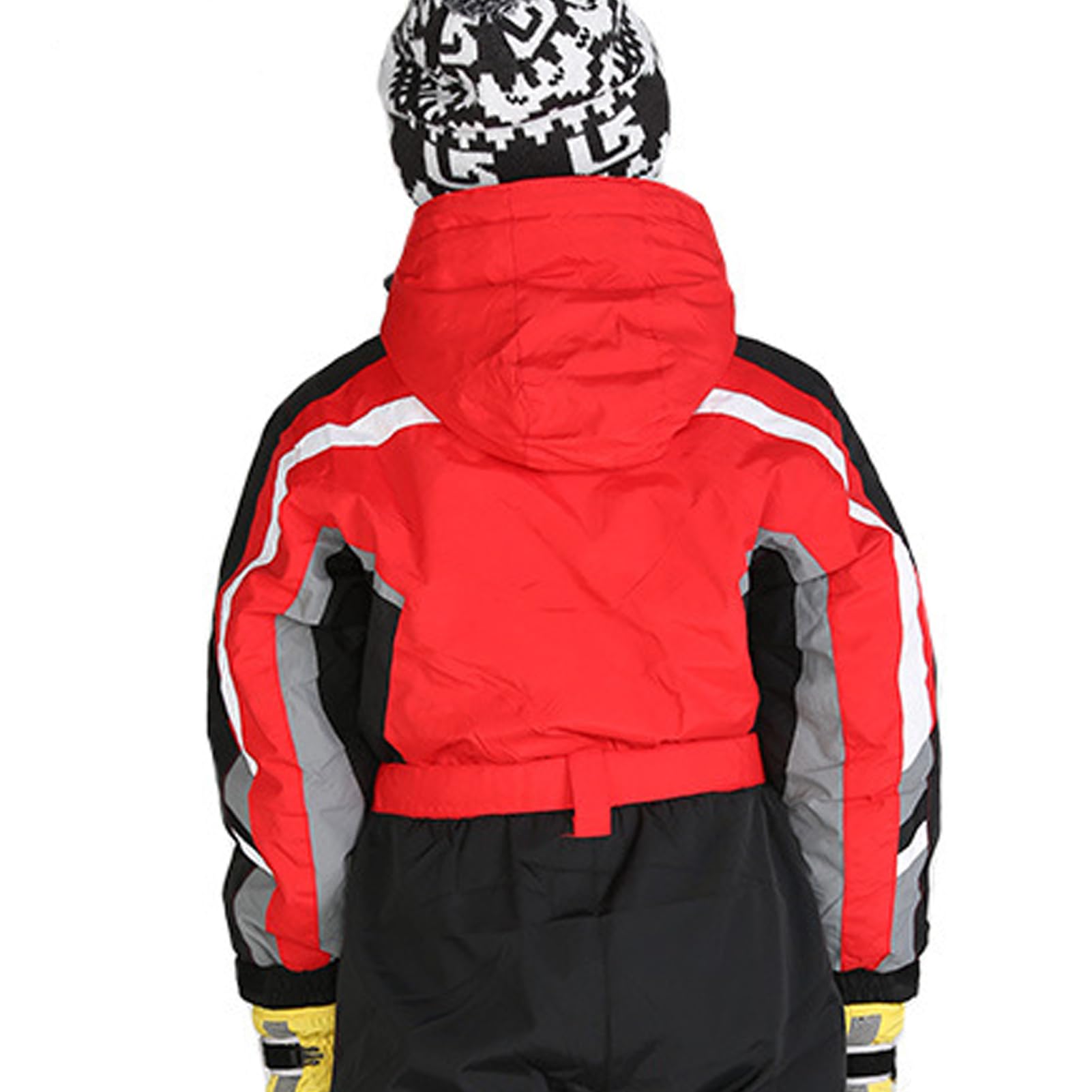 Traje de esquí infantil para niña con capucha, resistente al viento e impermeable, mono de esquí para niños, traje de nieve cálido para invierno