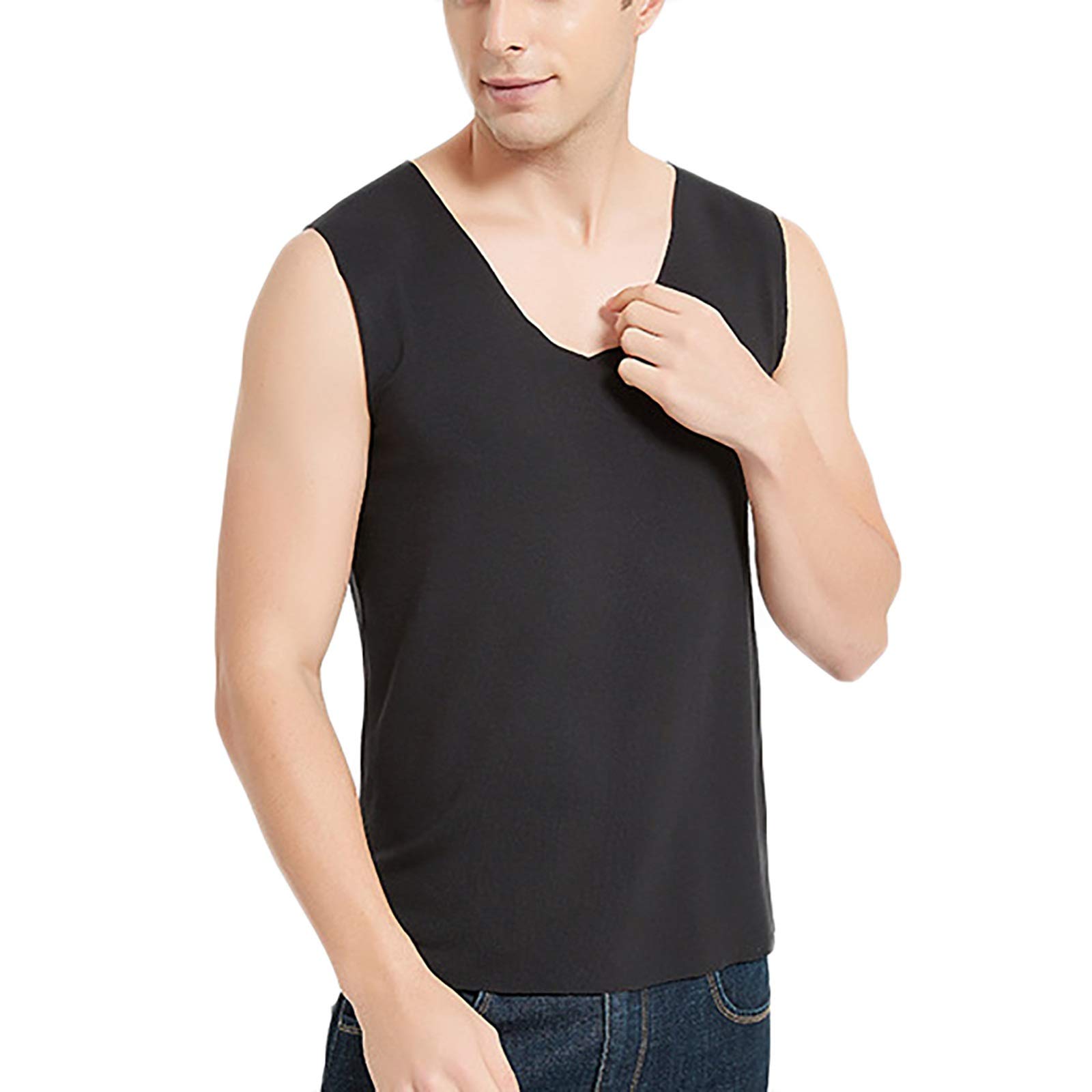 G&F Hombres Sin Mangas Térmica Chaleco Cálido Ropa Interior Sin Rastro Grueso Tops Otoño Invierno