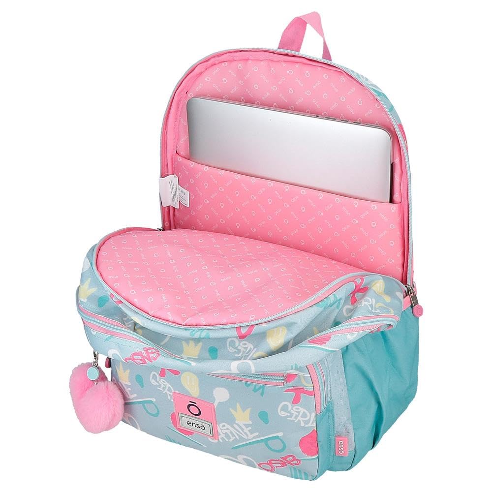 Enso Little Urban Queen Mochila Escolar Mochila Infantil Fabricada en Poliéster, Tirantes Anchos y Ajustables Que se adaptan, Bolsillo Frontal.