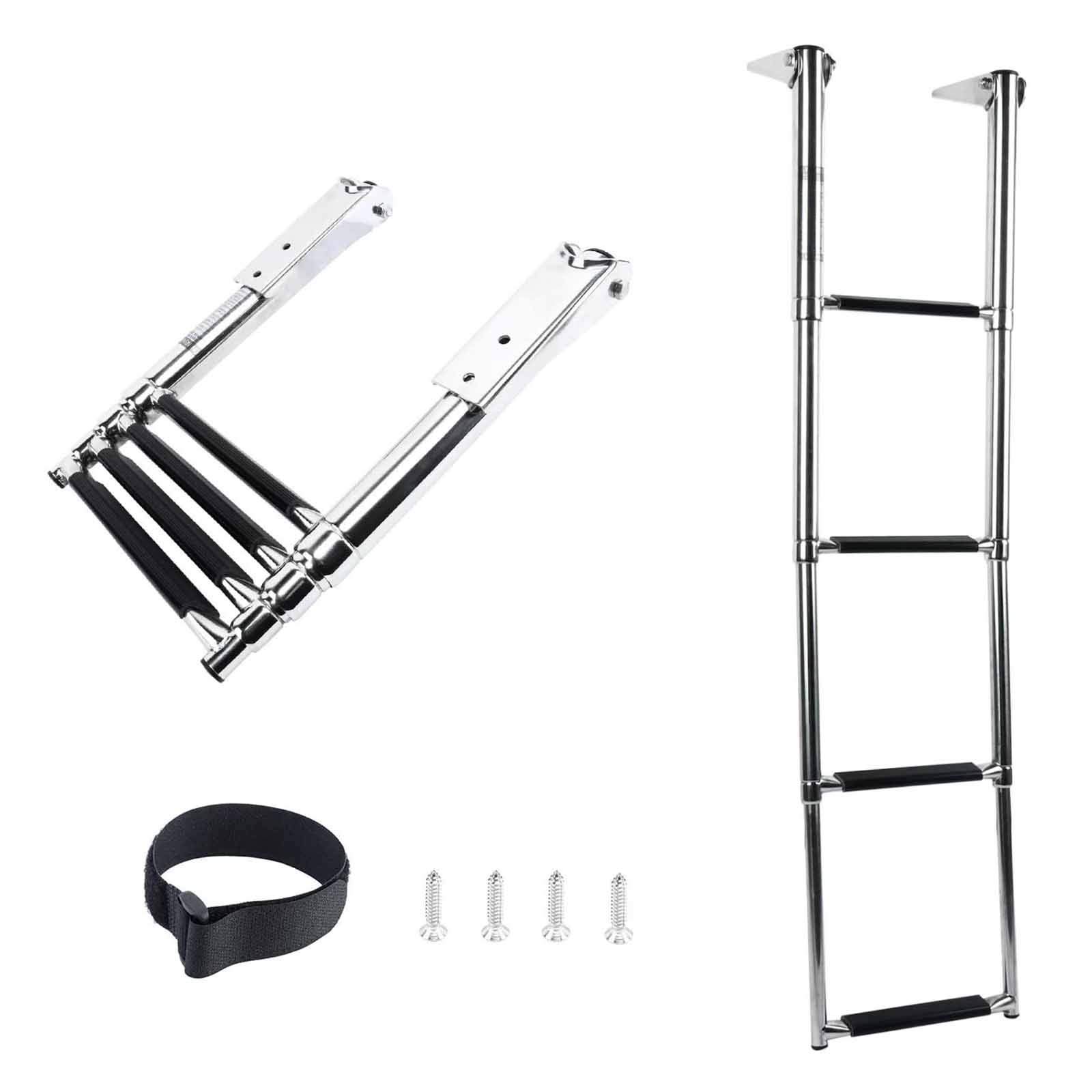 Échelle de piscine pliable 4 marches pour bateau marin et ponton