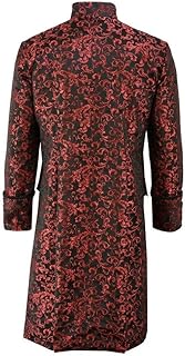 Vintage Steampunk Coat for Men Windbreaker Gothic Victorian Coat Steampunk Vintage Tailcoat Jacket Steampunk Clothing Sweat Jacket Regular Fit Trench Coat Vintage Steampunk Gothic Outwear