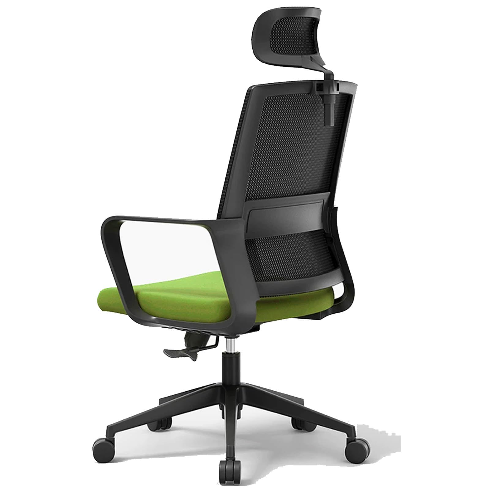 Ergonomiczne krzesło biurkowe z regulowanym zagłówkiem, podparciem lędźwiowym i oddychającą siatką, wygodne obrotowe krzesło do zadań biurowych i domowych