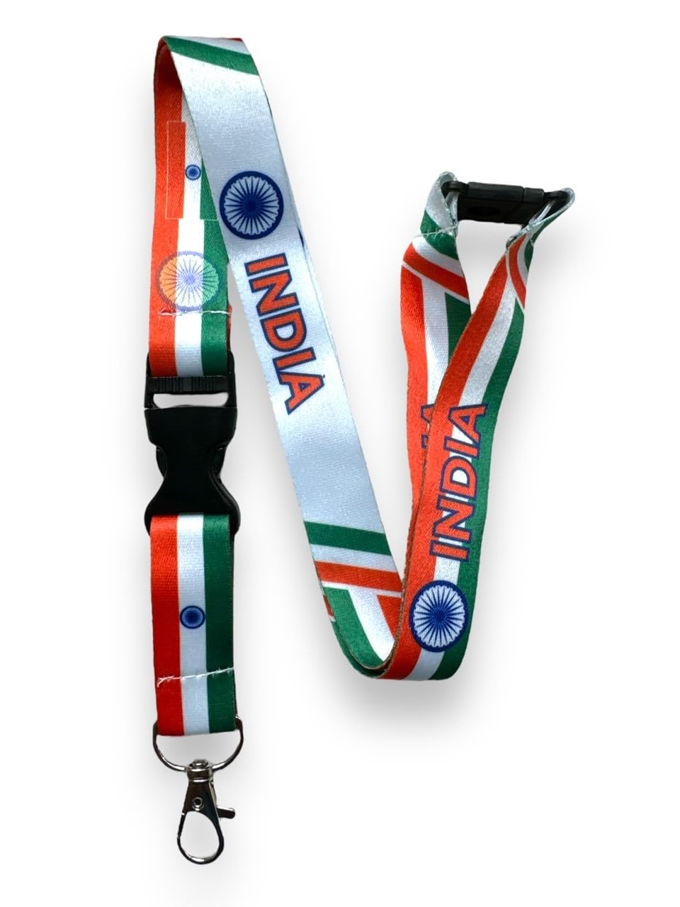 PAC Supplies Global India Flag Lanyard/Badge Holder with Detachable Clip (1)