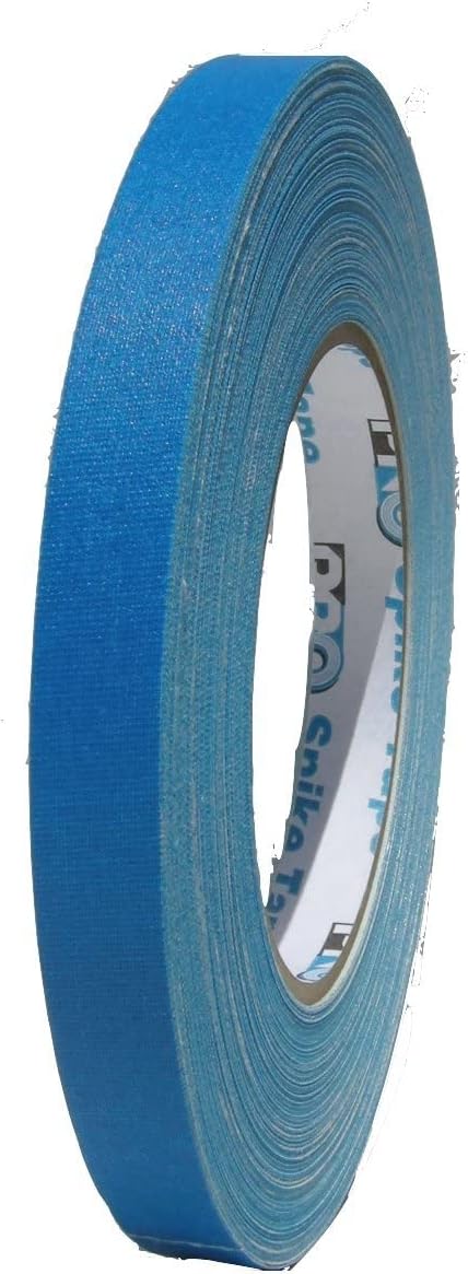 Pro Gaff/Gaffers Tape .5, 1, 2, 3, 4 Inch Widths X Variable Lengths, 1/2 Inch, Electric Blue