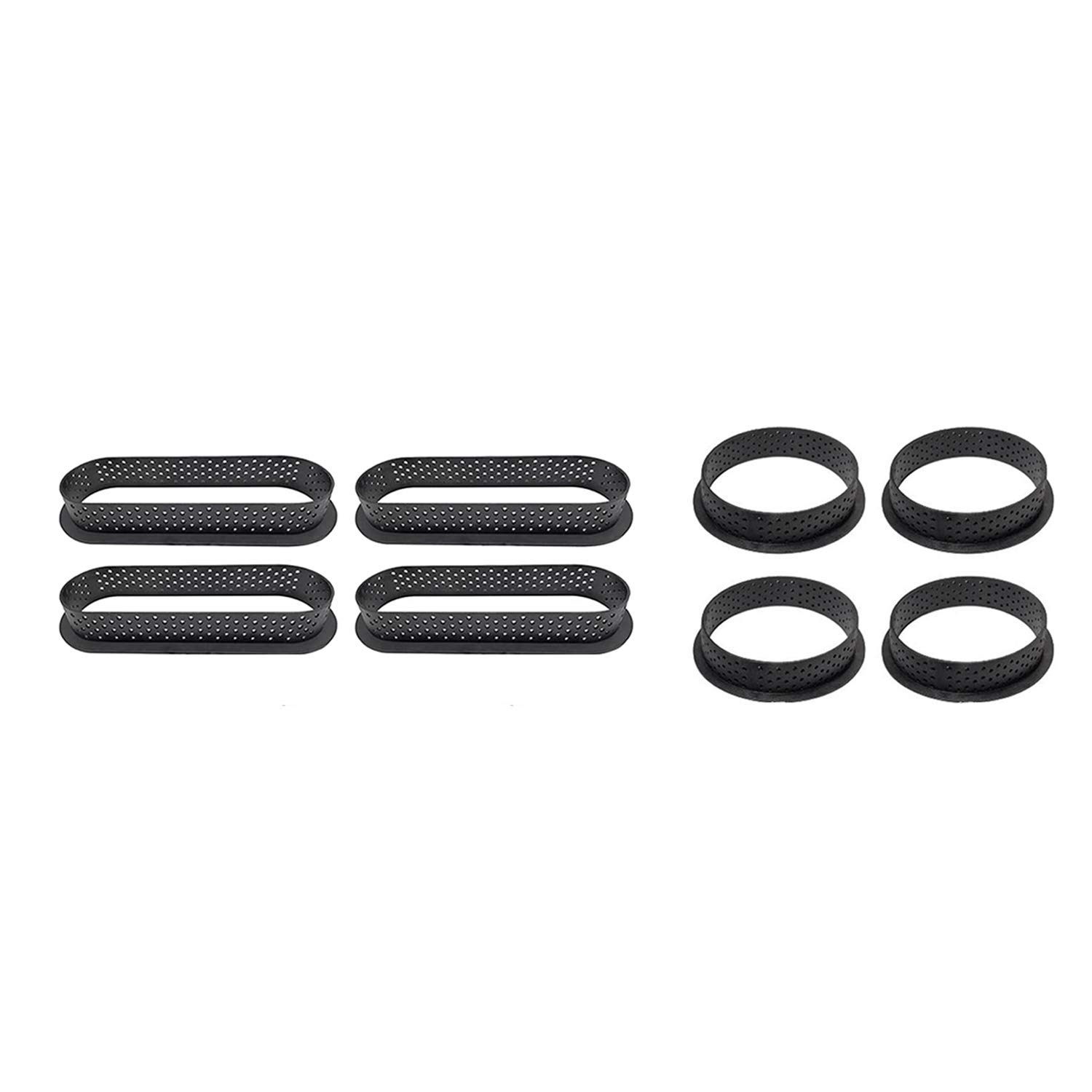 36 Stuks Ovale Taart Ringen Hittebestendige Geperforeerde Cake Mousse Ring Niet Stick Bakvormen Tart Cake Mold Cake Rings
