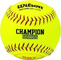 Wilson A9106 12" ASA Championship Series SST Synthetic Softballs - 1 Dozen, Super Seam Tech for Pro Control